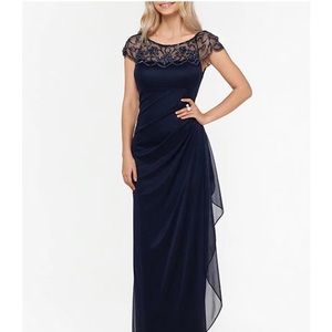 Yoke Neck Studded Illusion formal Gown